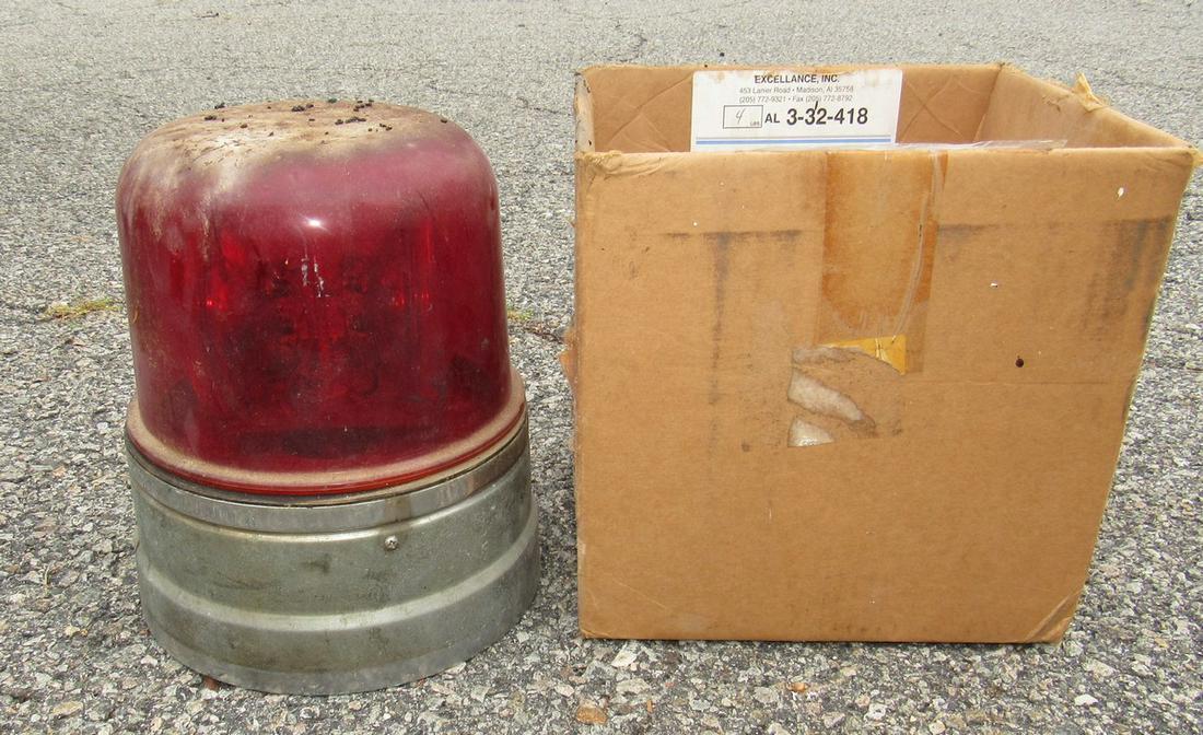 Vintage Emergency Vehicle Light with Glass Lens Oct 01, 2019 M.J