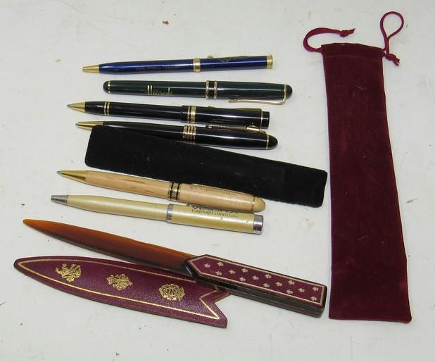 Vintage Pens and Letter Opener: Getting all pictured