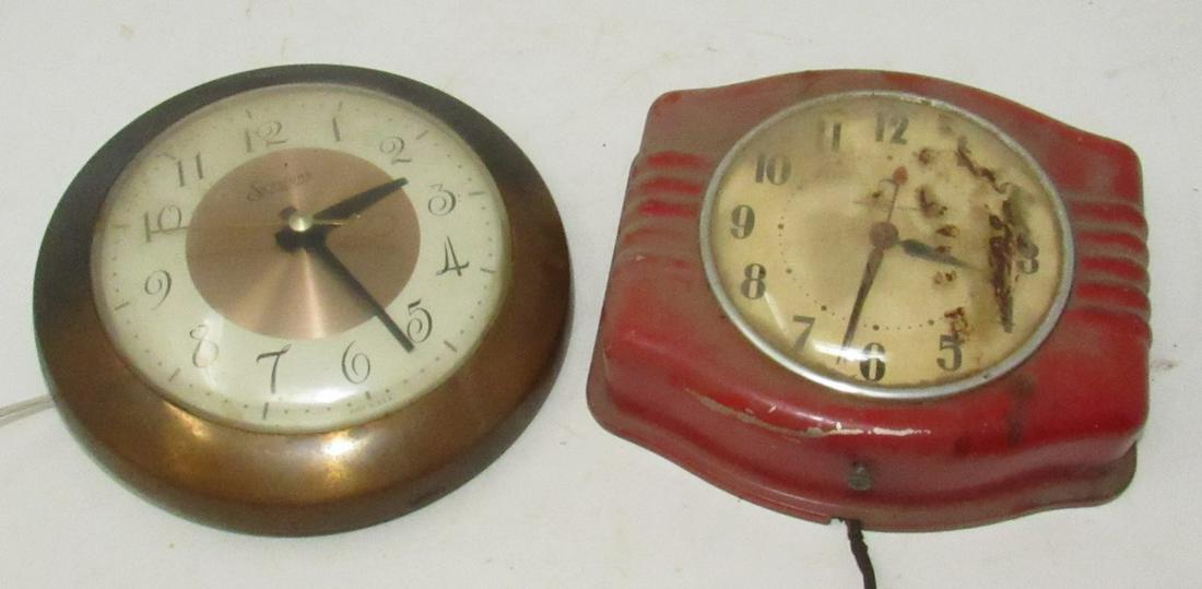 Vintage Sessions and General Electric Wall Clocks: Sessions is approx 7" in diameter.