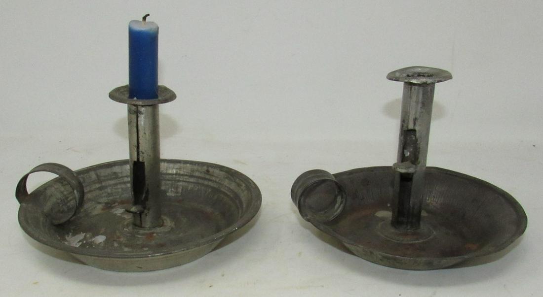 Antique Tin Candle Holders Oct 06, 2019 M.J. Stasak Jr. Auction and Appraisal Service in NJ