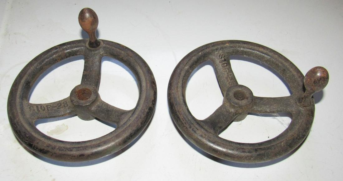 2 Industrial Wheels: Approx 6" in diameter