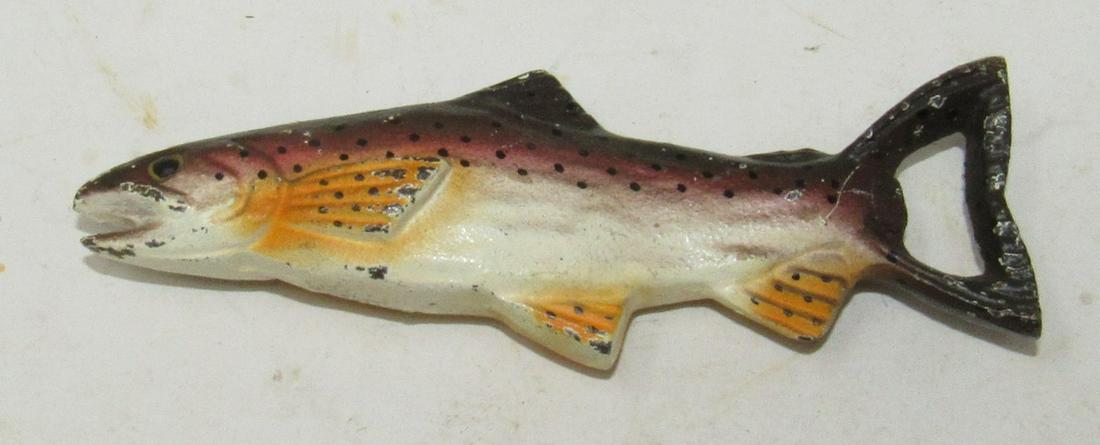 Cast Iron Fish Bottle Opener: Approx 5 5/8" long
