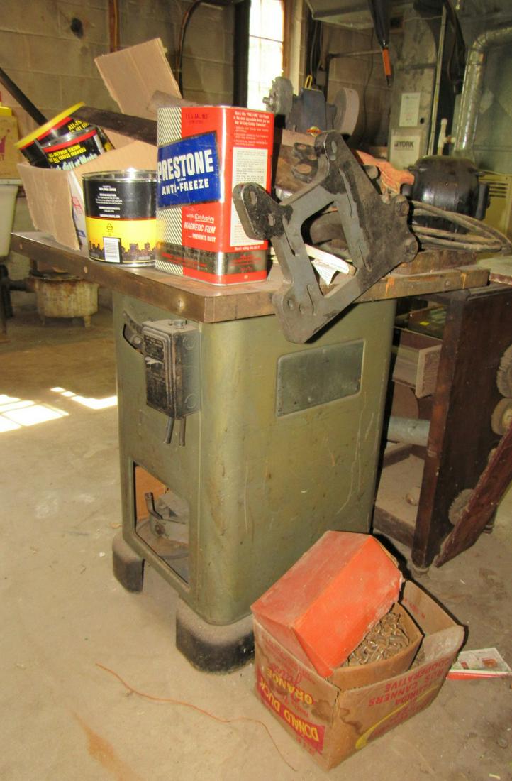 Table Saw Scrap Iron & Misc: Also includes radio cabinet
