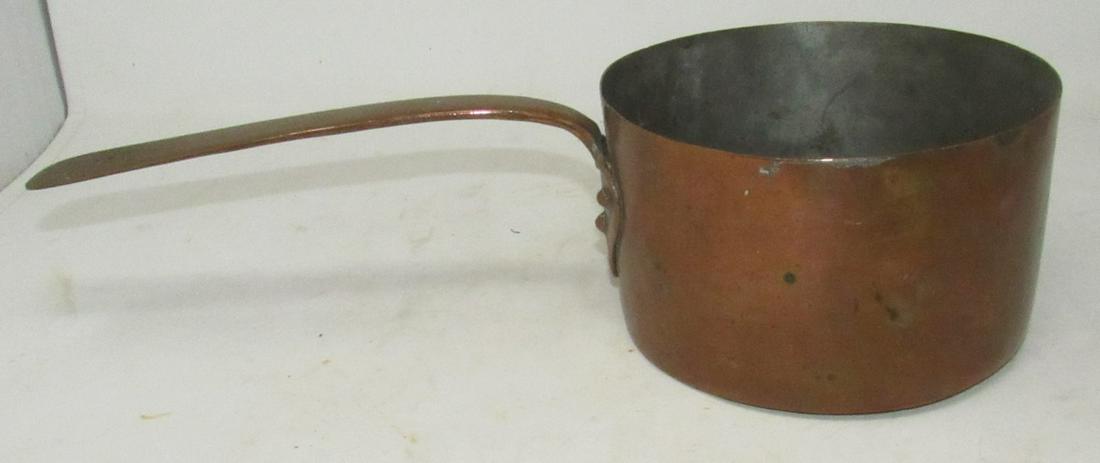 Early Copper Pot: Approx 7 1/4" in diameter and 4 1/4" tall