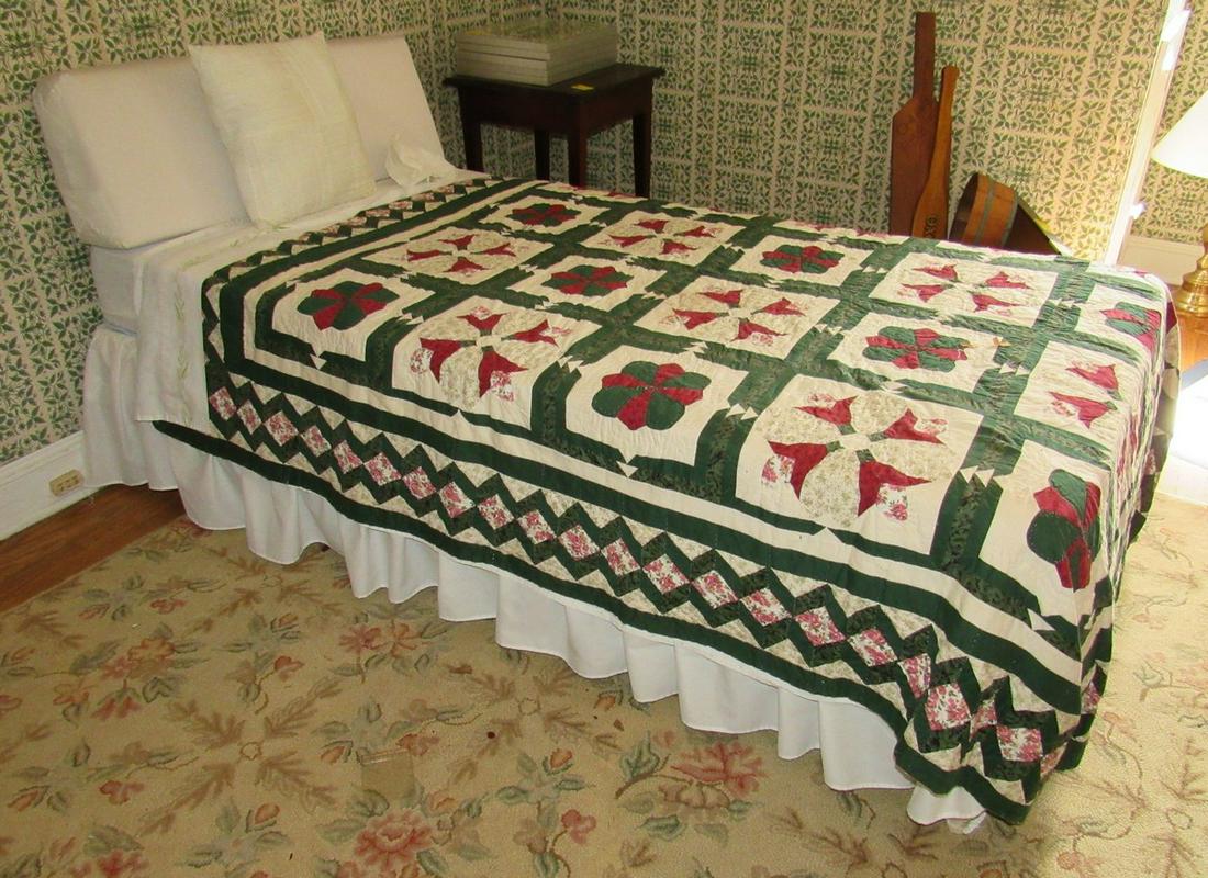 2 Twin Beds with Comforters and Rug: Lot includes, bed, quilts, and rug. Does not include camera equipment pictured on one bed.
