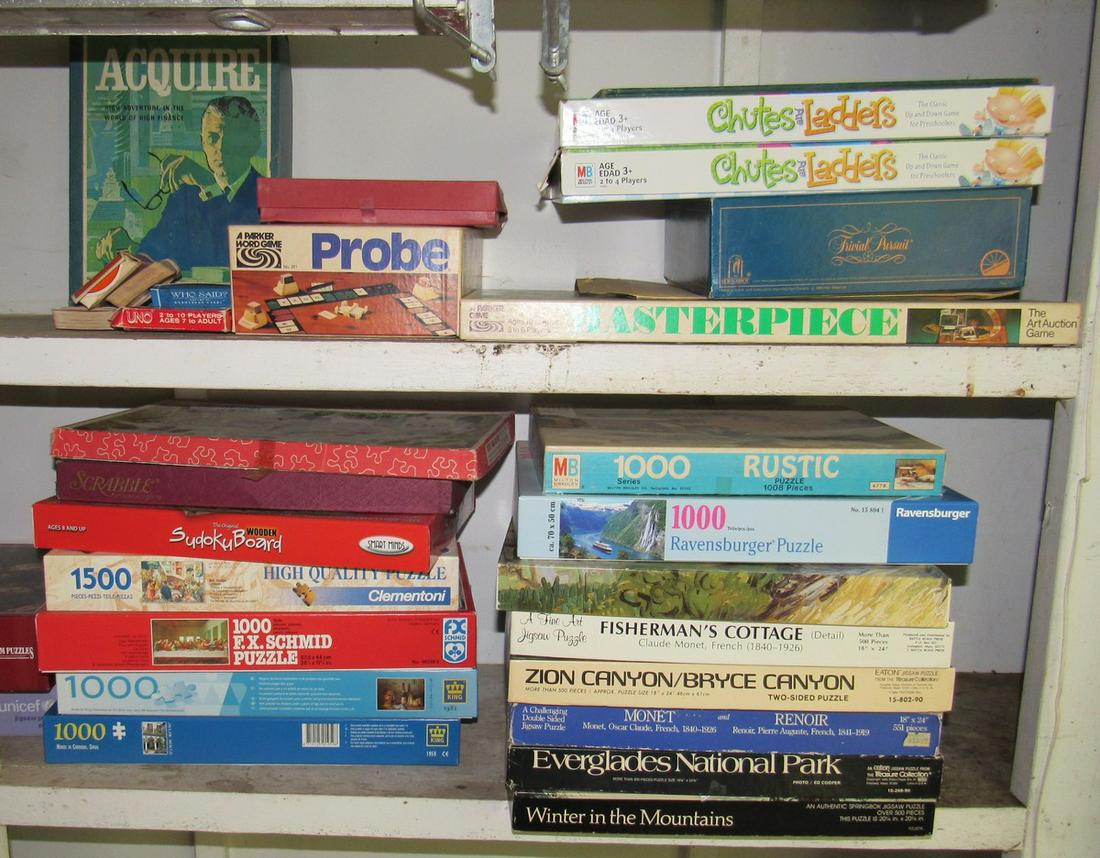 Board Games and Puzzles: Getting all pictured.