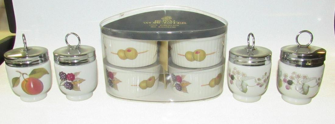 Royal Worcester Ramikins and Jars: Jars are approx 2" in diameter and 3 1/2" tall