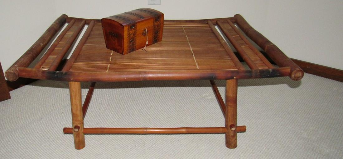 Coffee Table and Trinket Box: Table is approx 24" x 36" x 13" tall