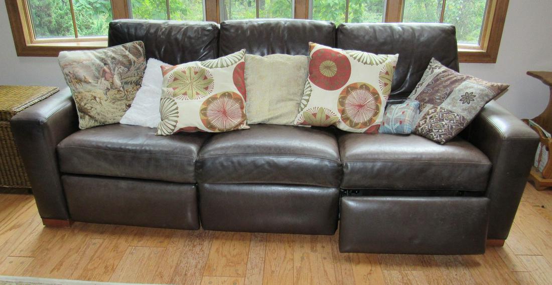 Sofa with Recliners: Also includes pillows
