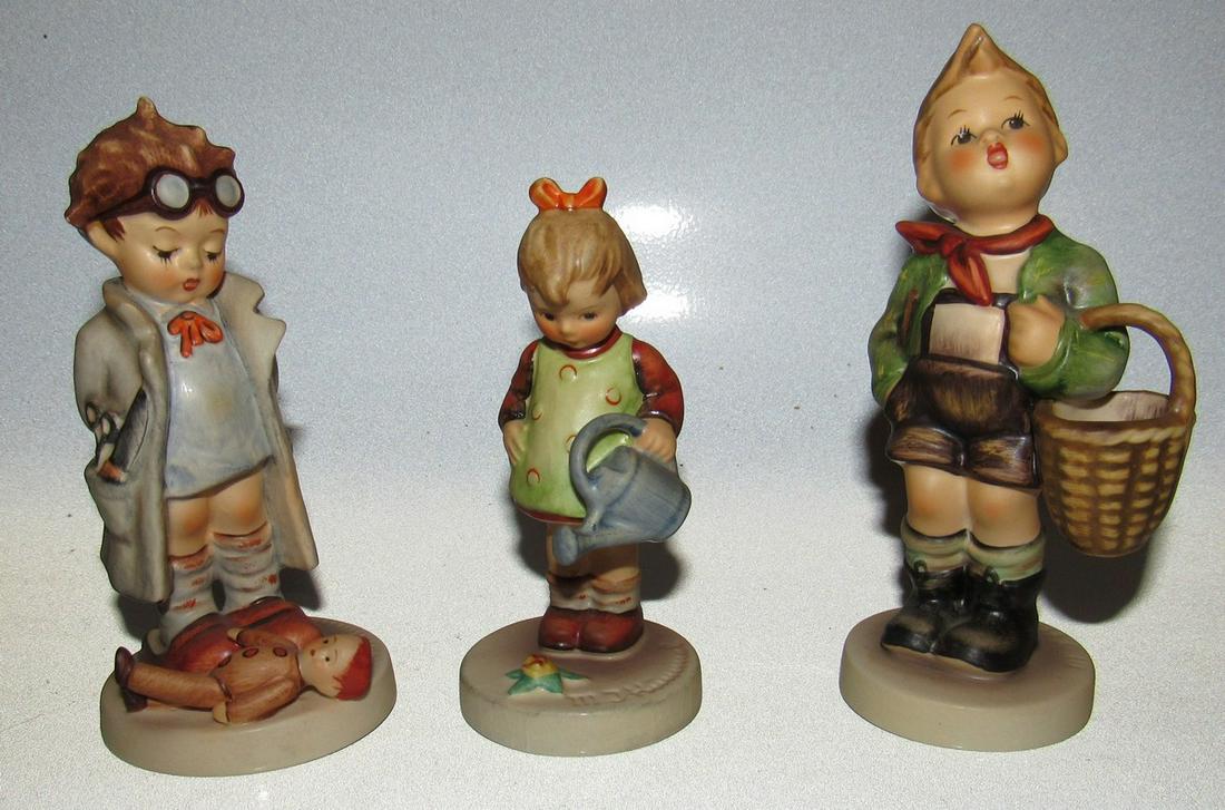 3 Hummel Goebels Doctor Little Gardner Village Boy: Tallest is approx 5 1/2" tall