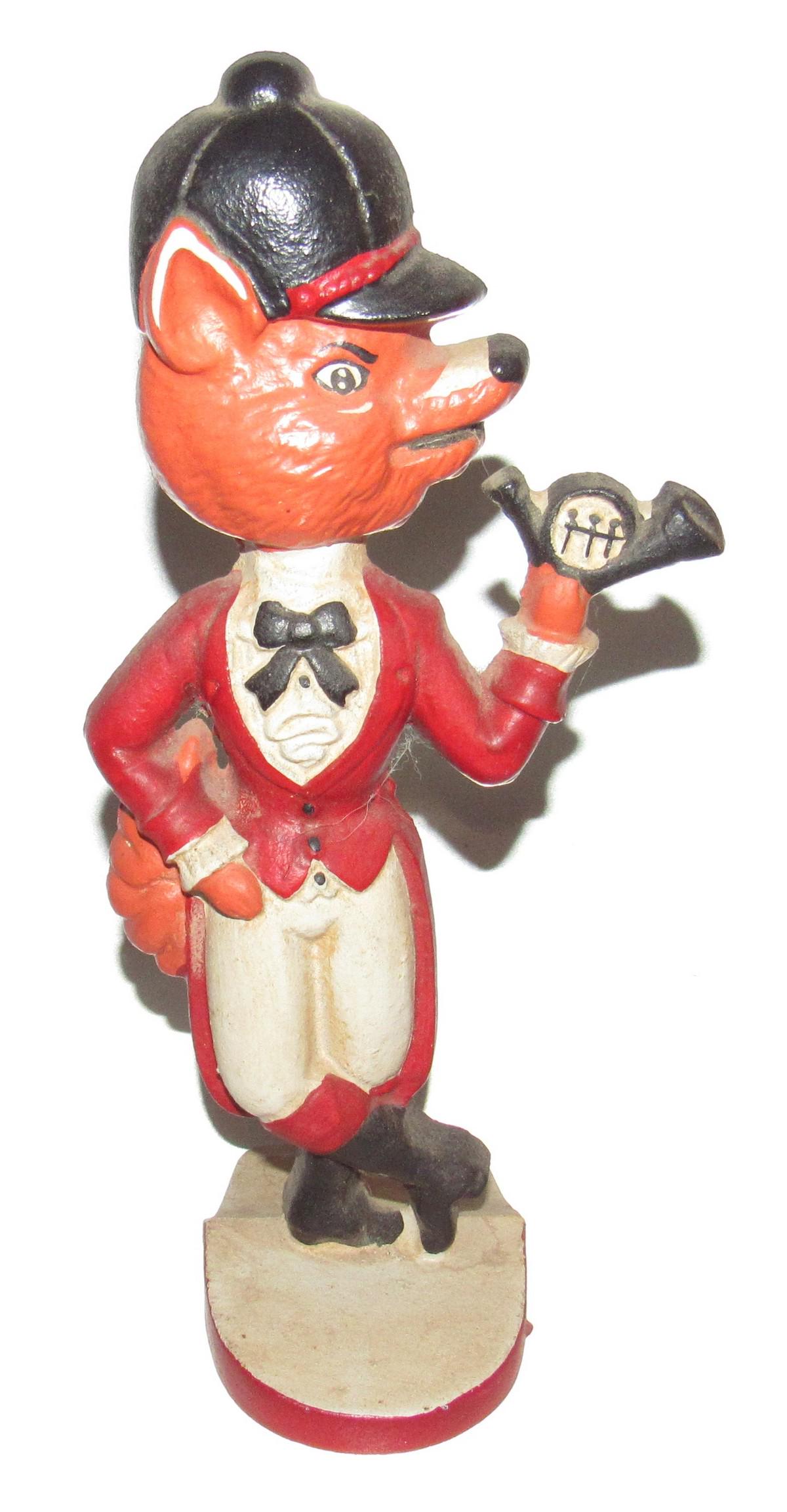 Cast Iron Fox Hunting Doorstop: Approx 11 1/2" tall