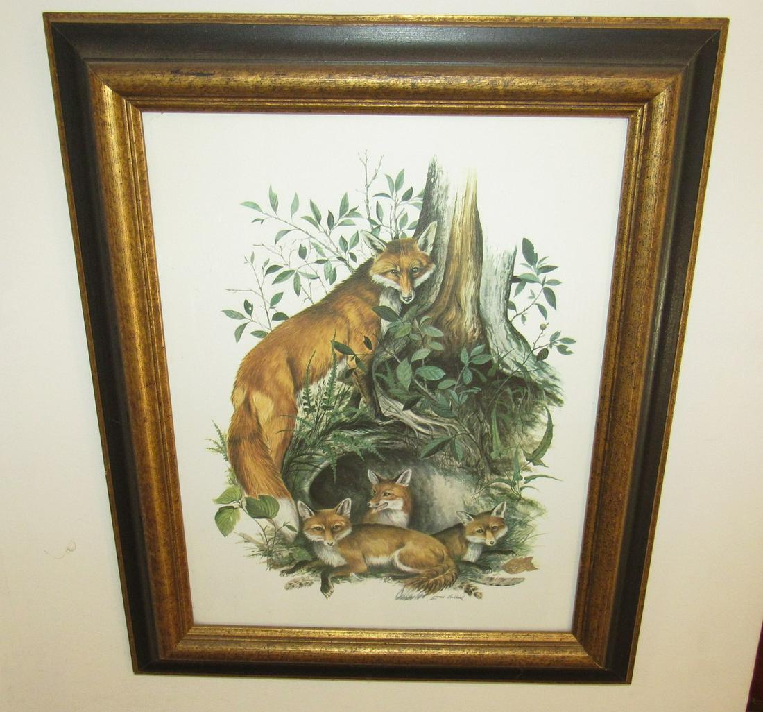 Red Fox Print: Approx 14 1/2" x 17"