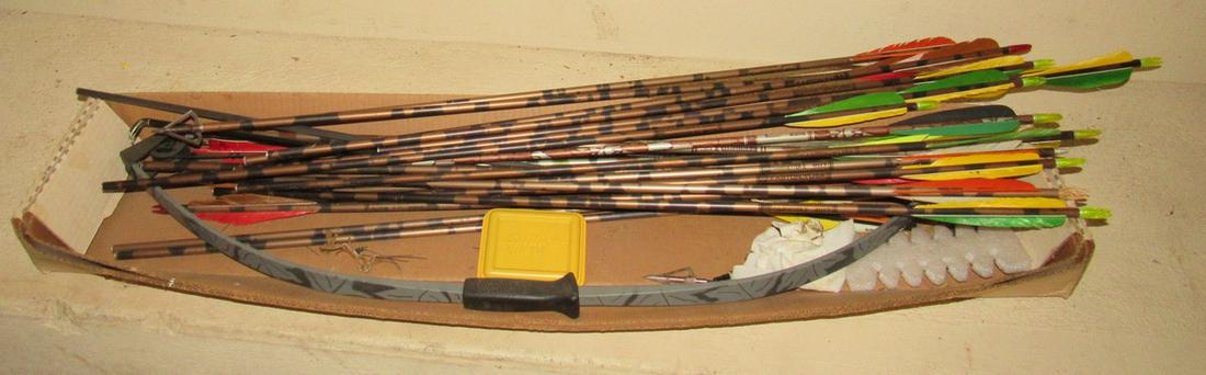 Arrows and Childs Bow: Bow is approx 32" long