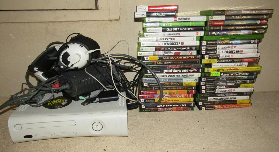 Xbox 360 Game System Nintendo DS Playstation 2 Games: Getting all pictured