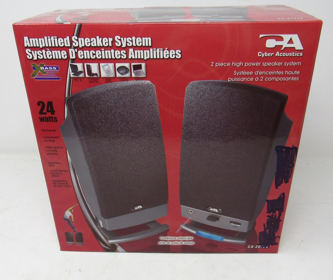 Cyber Acoustics Amplified Speaker System 24 Watts: In original box.