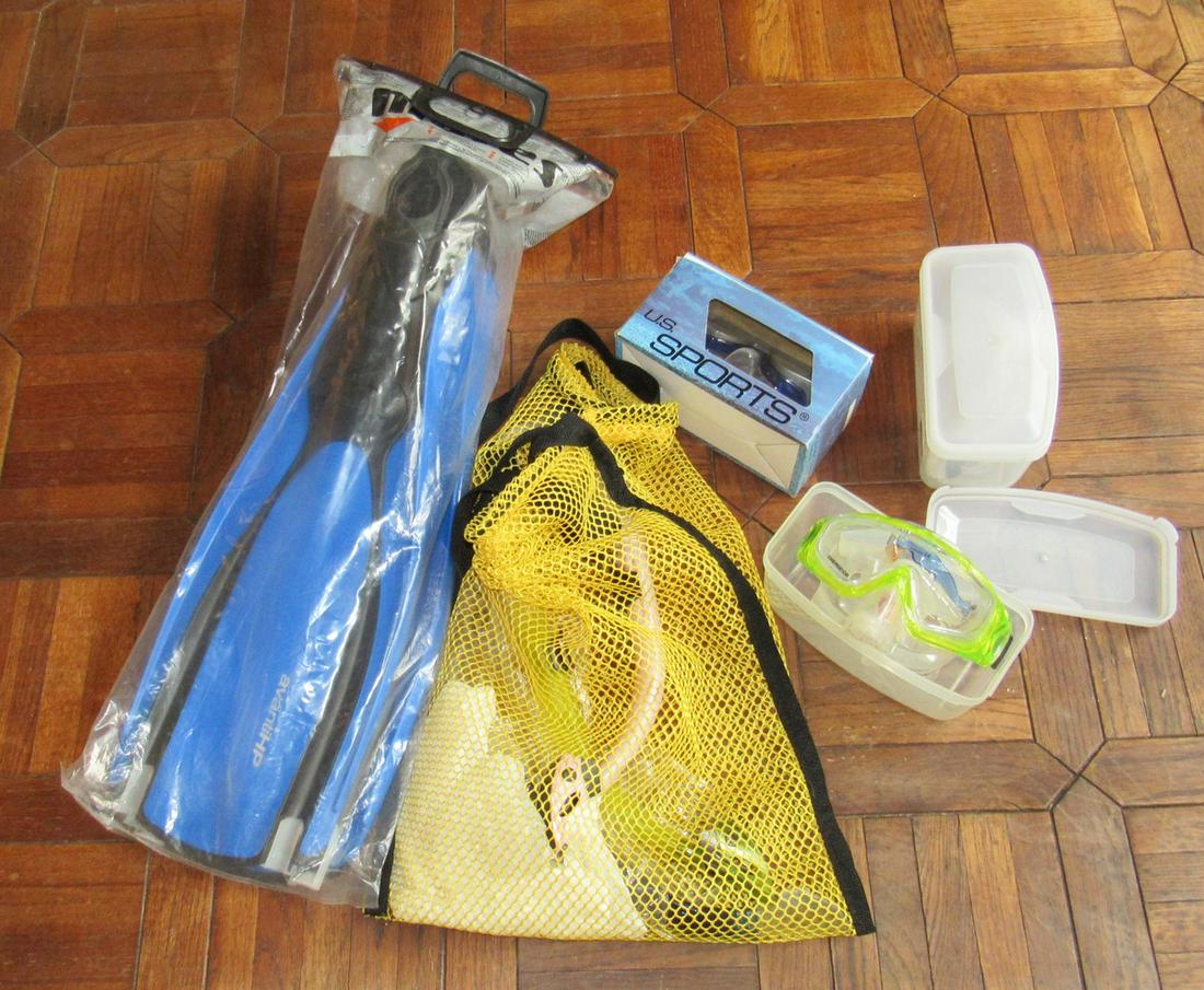 Piana AvantiHP Flippers and Goggles: Getting all pictured