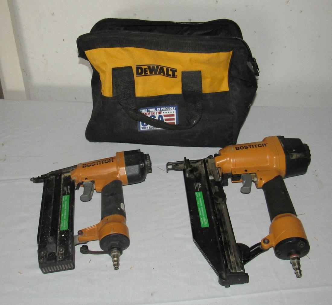 2 Bostitch Nailers SB-1664FN SB-1850BN Pneumatic: Also includes dewalt bag