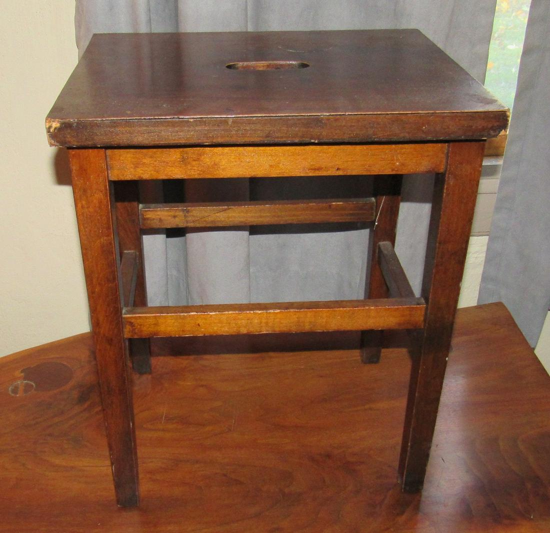 Stool: Approx. 12" x 14 1/2" x 17" tall