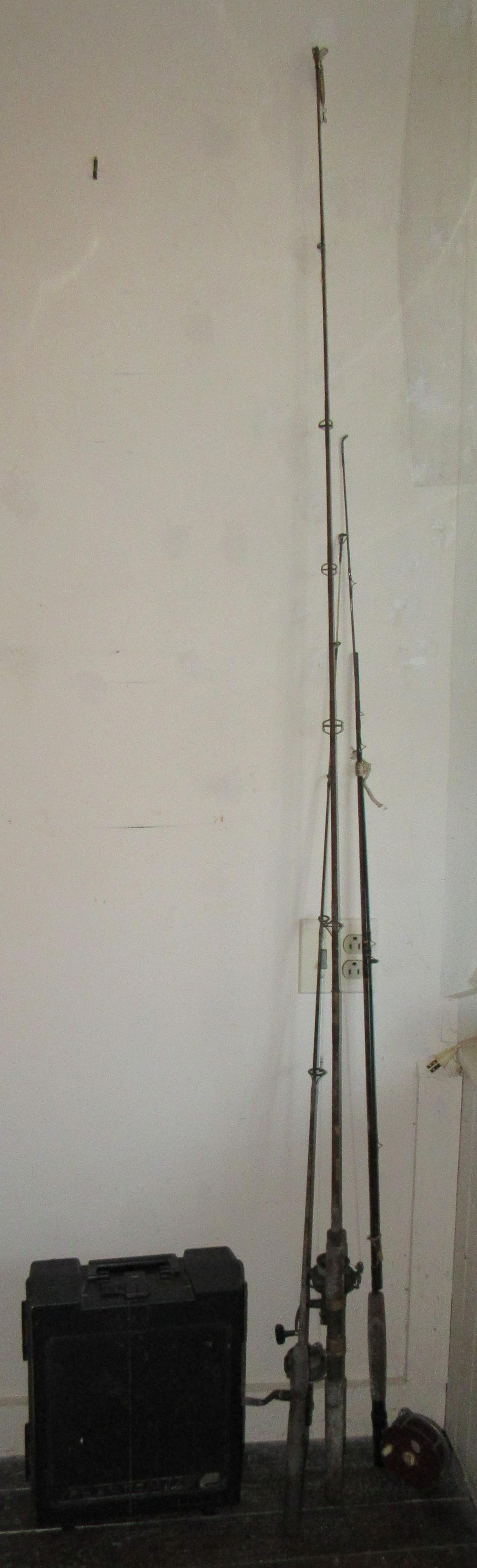 Fishing Poles Reels and Tackle Box with Electrical: Getting all pictured