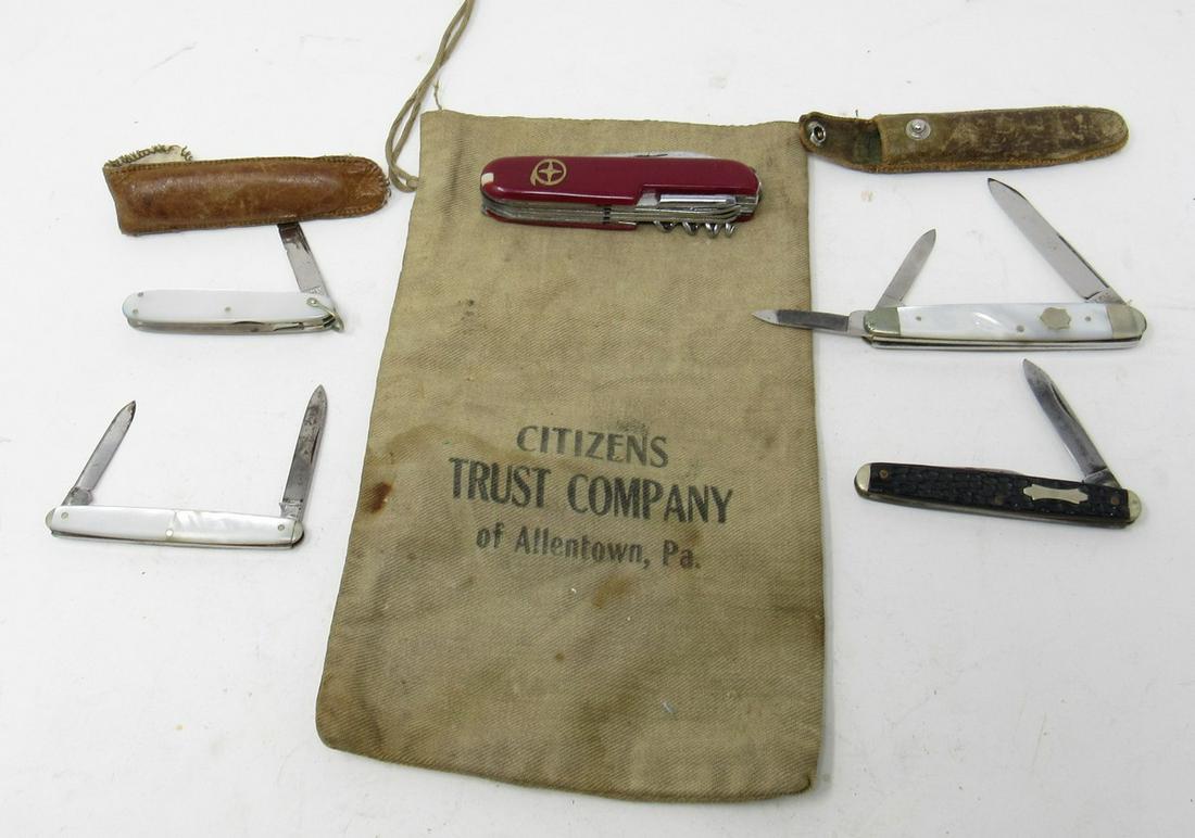 Herder Schrade LF&C Imperial Pockets Knives & Bank Bag: Getting all pictured