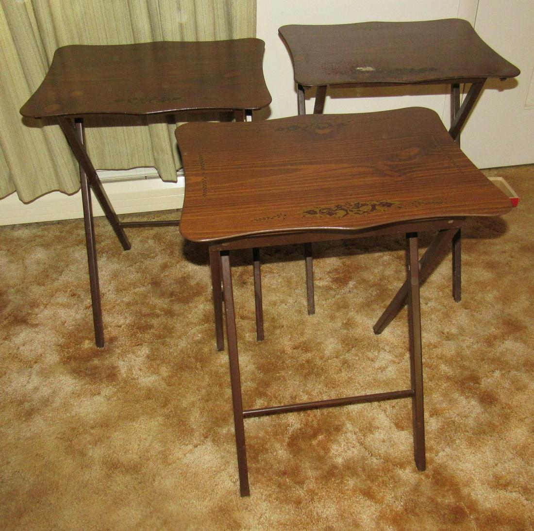 Vintage Artex TV Stands Trays: Getting all 3