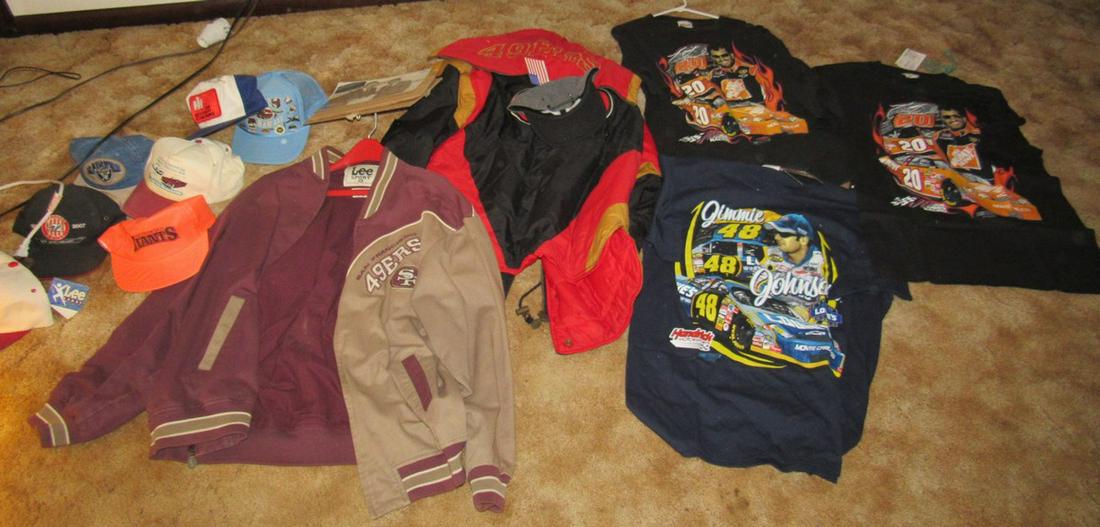 49ers Jackets Tony Stewart Jimmie Johnson Shirts: Getting all pictured