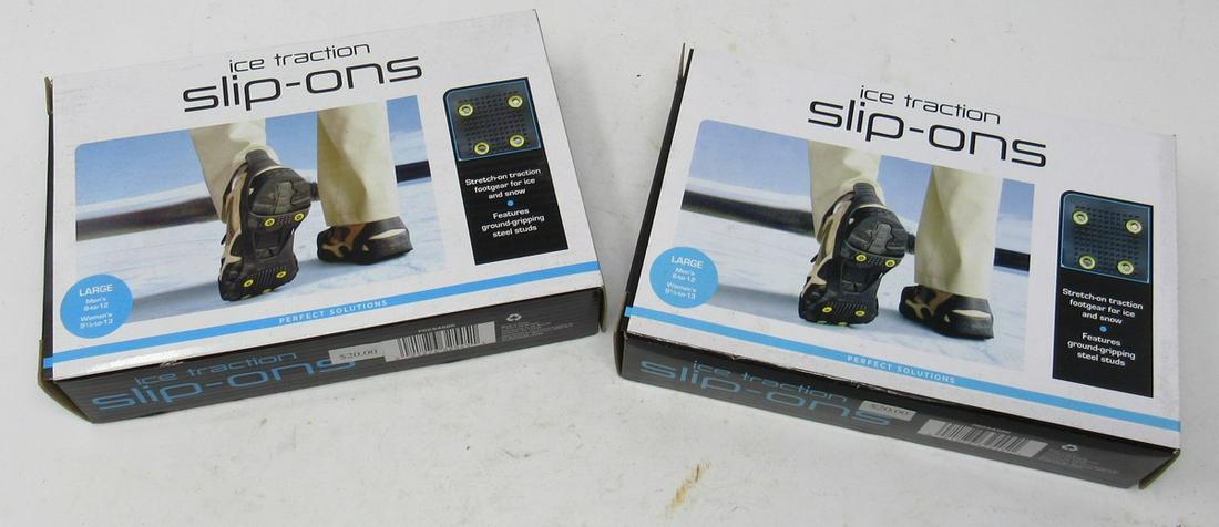 2 Pair Ice Traction Slip Ons: 2 pair