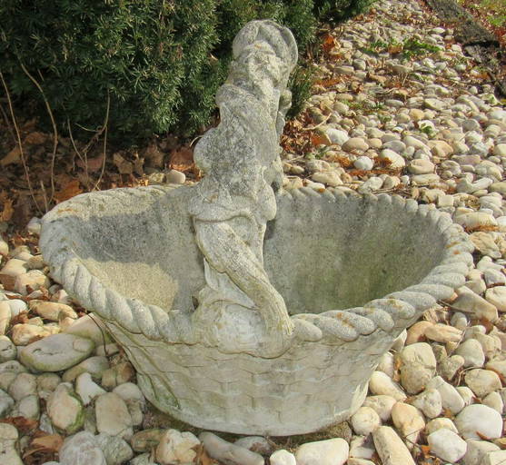 Concrete Basket Planter