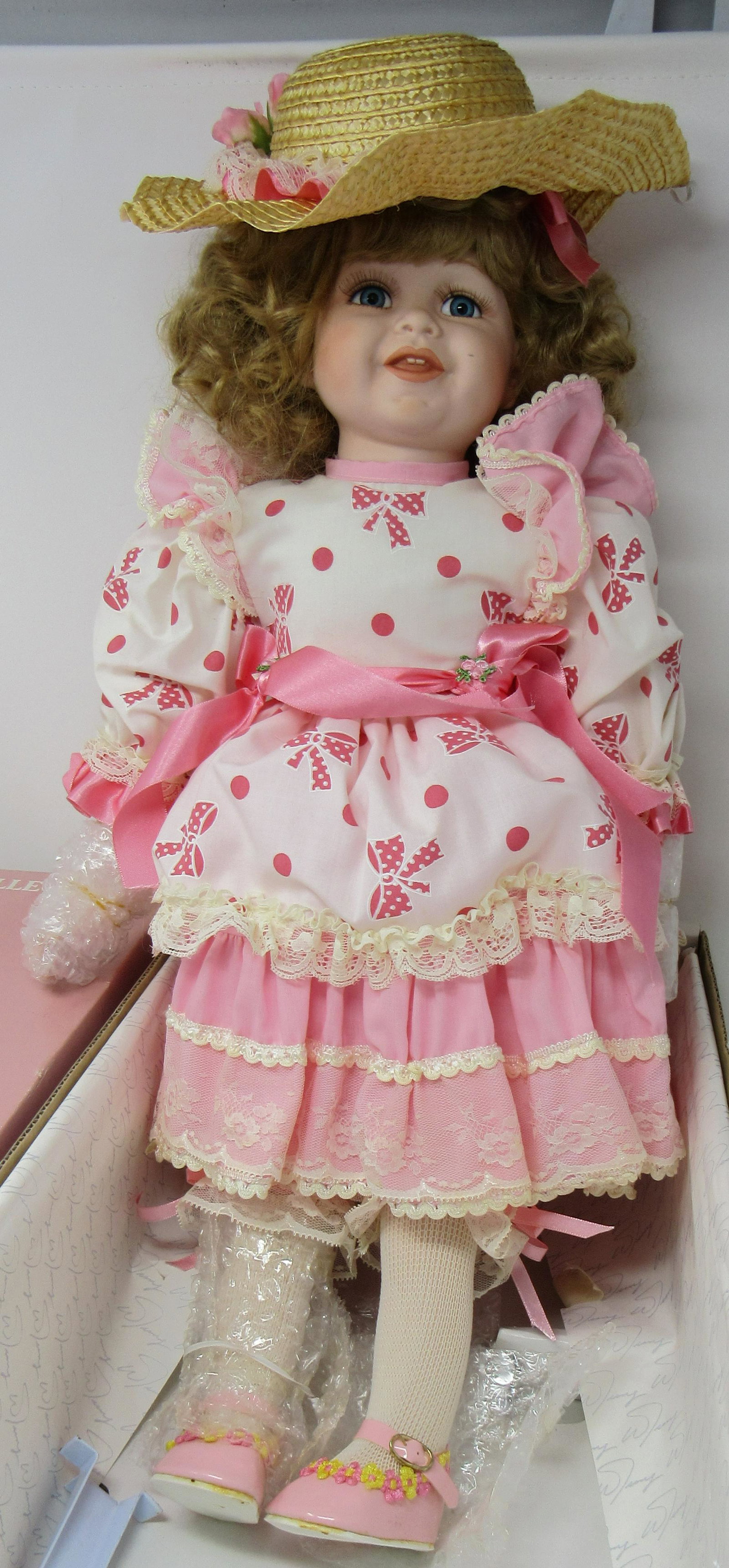 William Tung Collection Nancy Porcelain Doll: Has COA and Original Box. Approx 22"