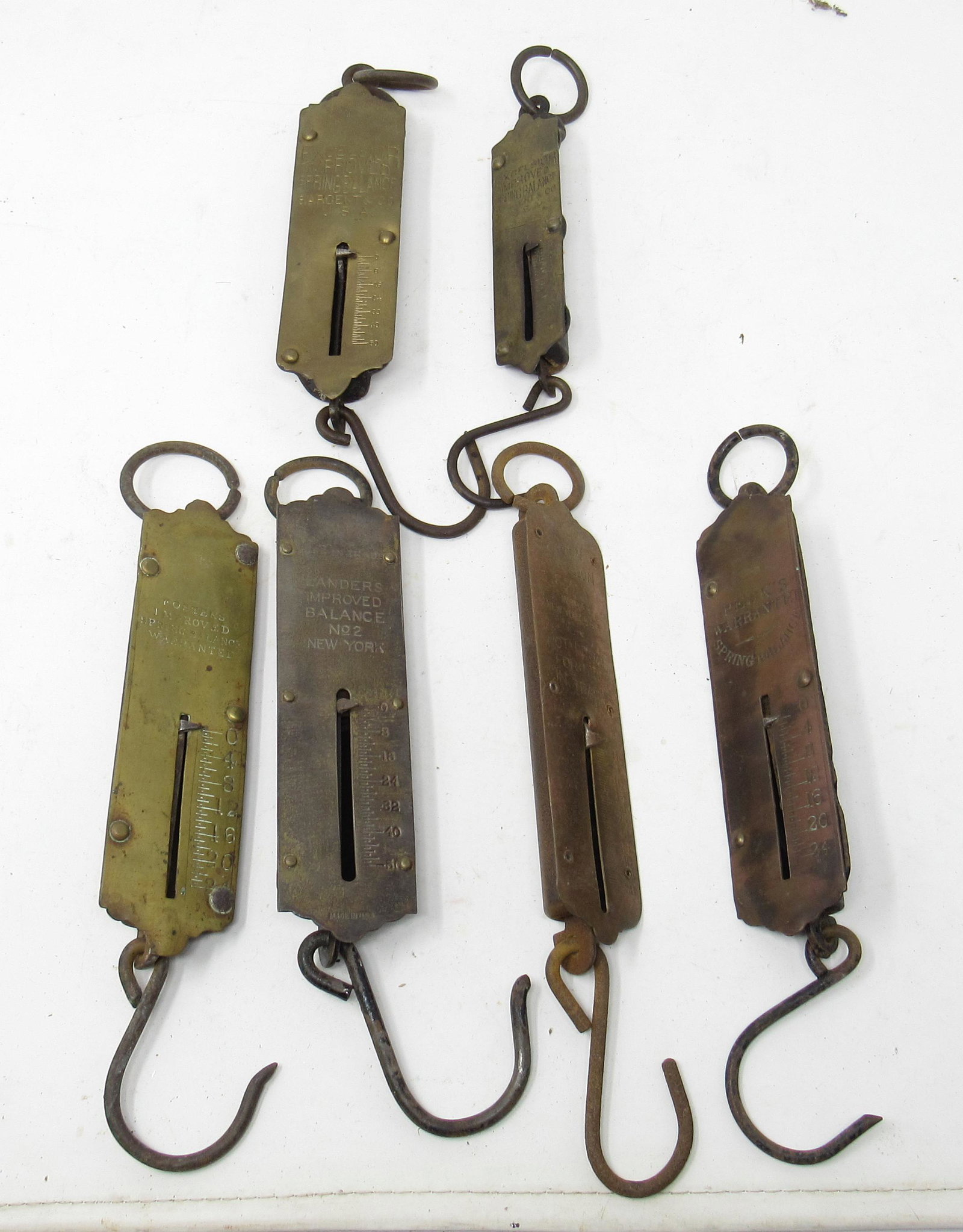Landers Fosters Chatillon Pecks Excelsior Scales: All are approx 10" long