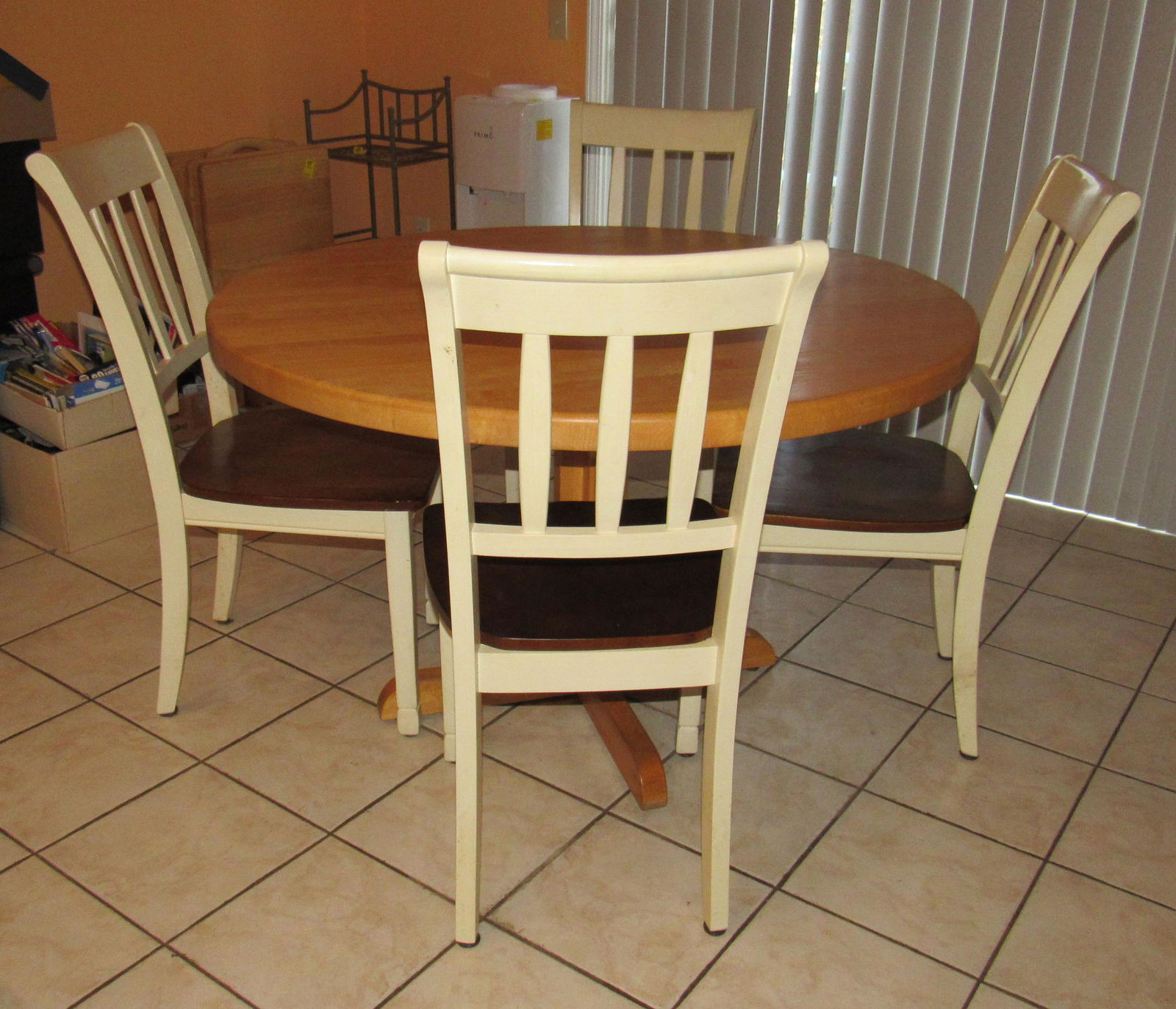 Table and 4 Chairs: Table is approx 48" in diameter