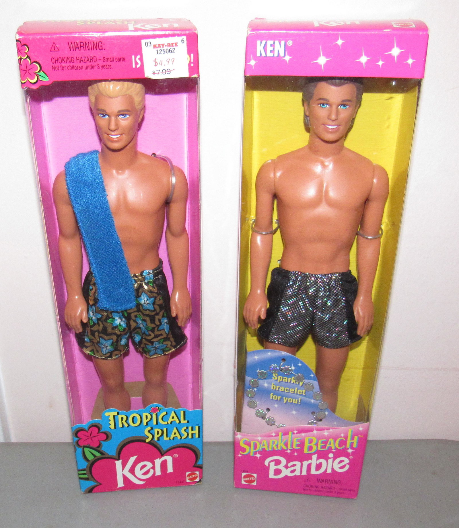 Tropical Splash Sparkle Beach Barbie Ken Dolls: Getting both pictured