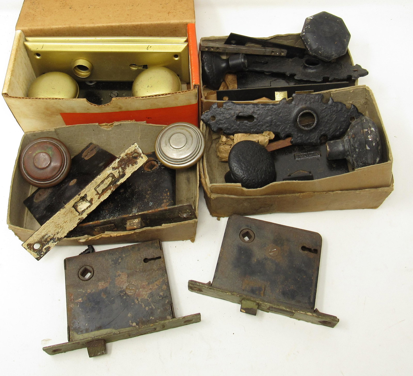 Antique Door Locks and Hardware Skillman: Getting all pictured. Two are marked Skillman