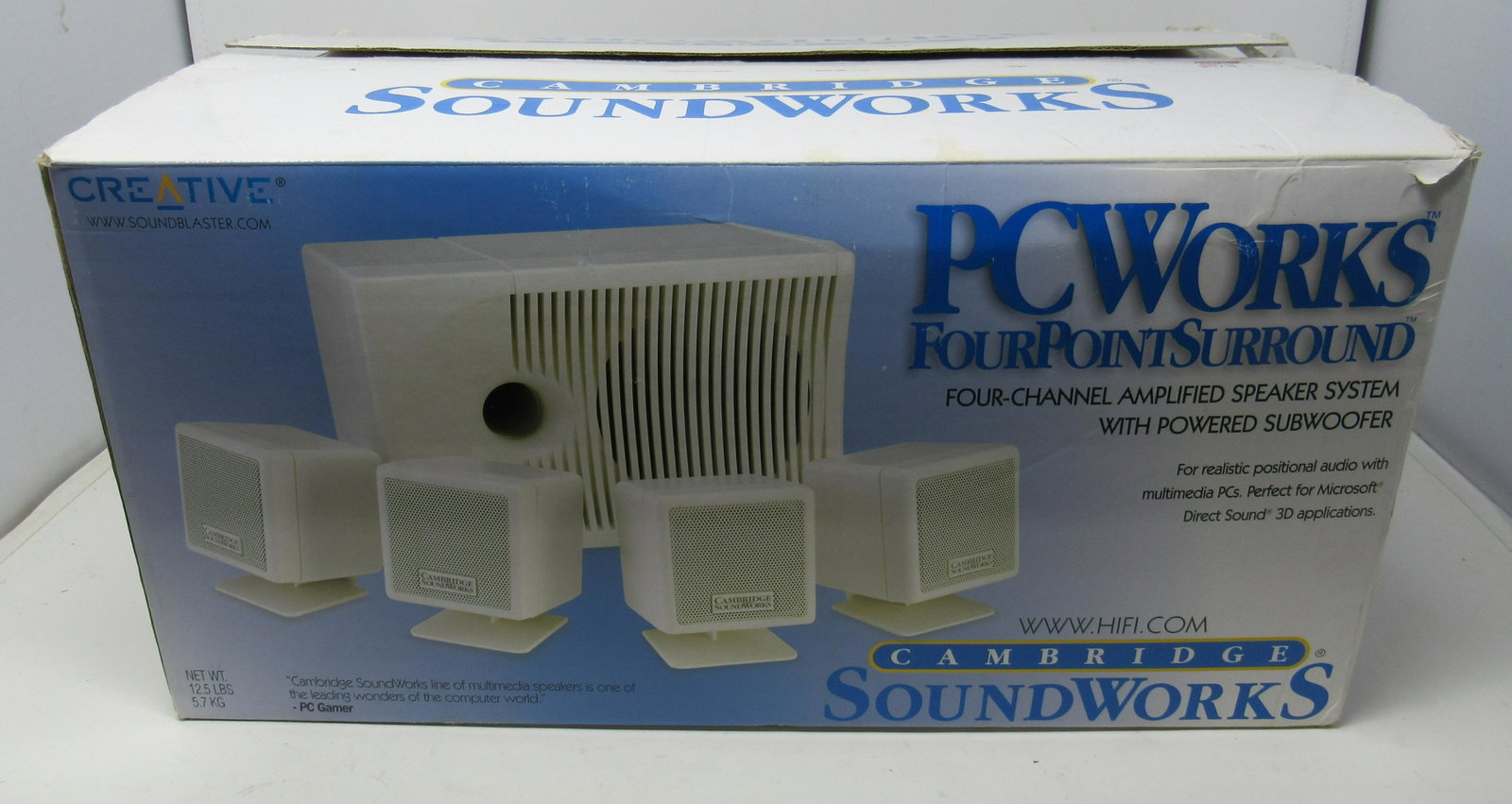 Creative PCWorks Four Point Surround Speaker System: CSW 1000. New!