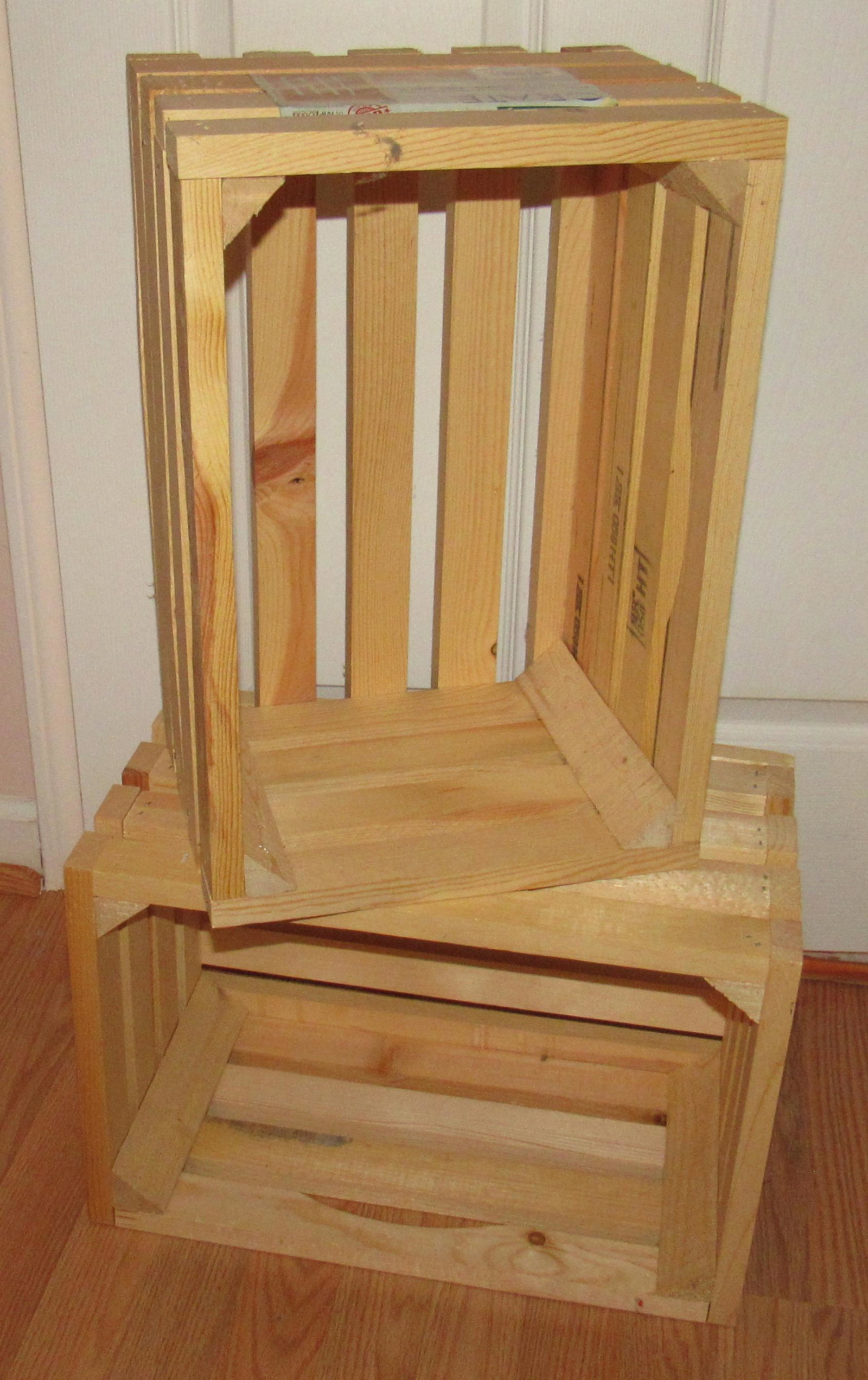 2 Heavy Wooden Crates: Nice and heavy duty wooden crates