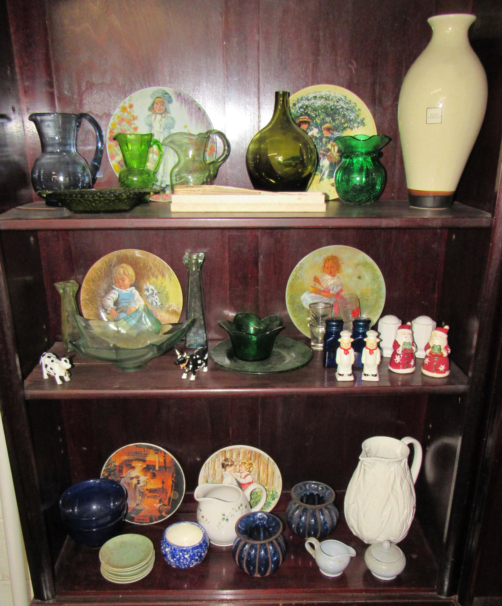 Collectors Plates Glass Bottles Pitchers Salt & Peppers: Lot includes all pictured. Must take all
