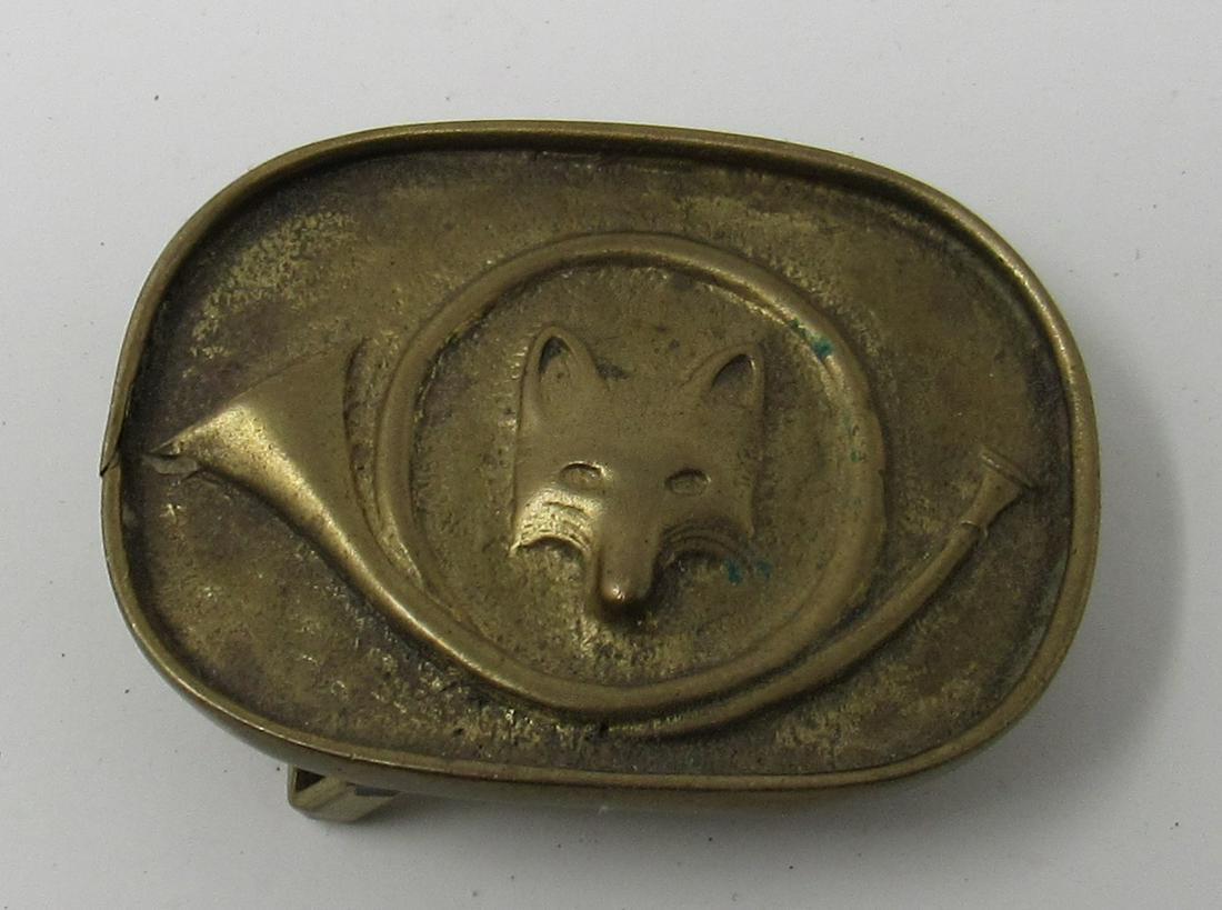 Fox Hunt Buckle: Approx 1 1/2" x 2"