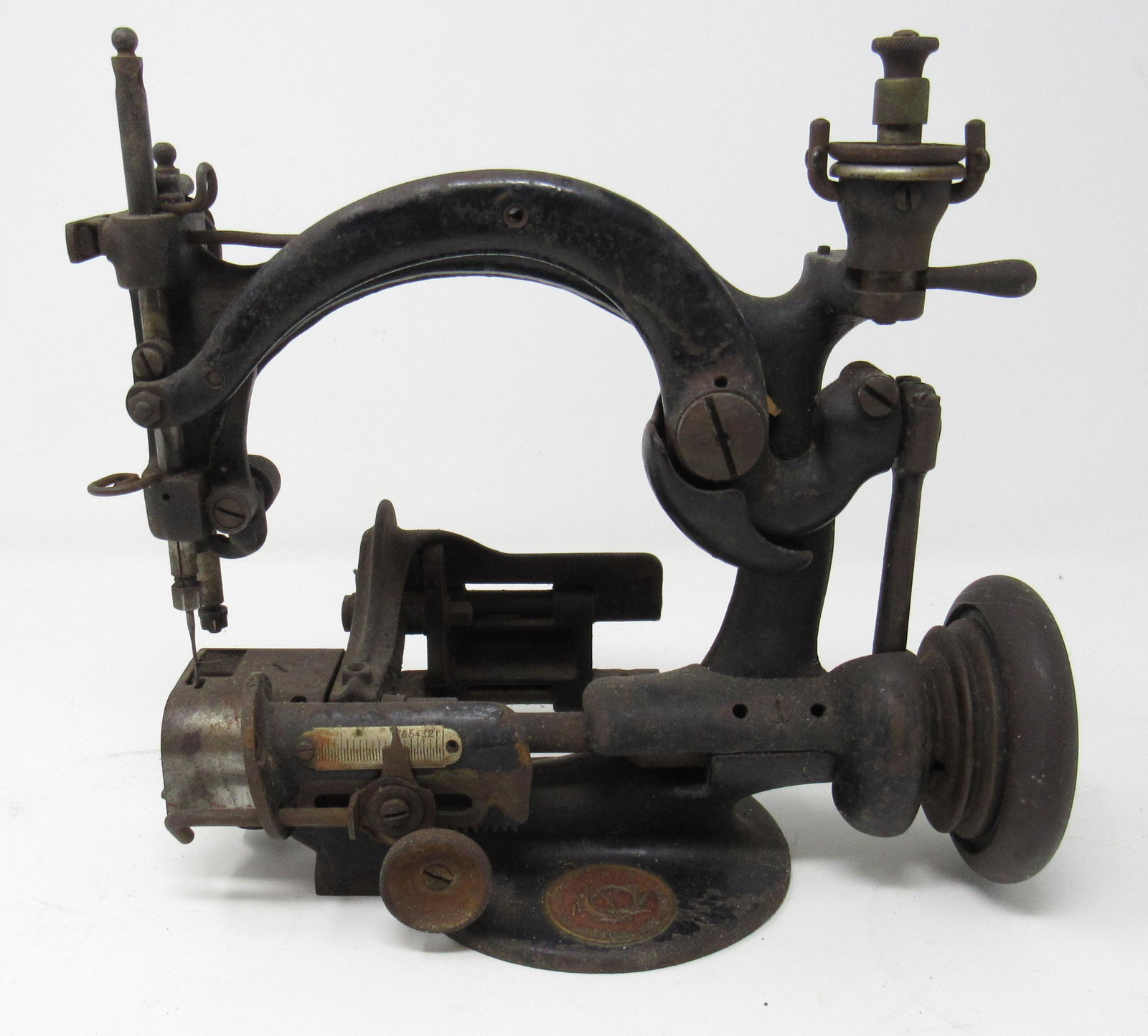 Willcox and Gibbs Sewing Machine: Approx 9" long and 8 3/4" tall