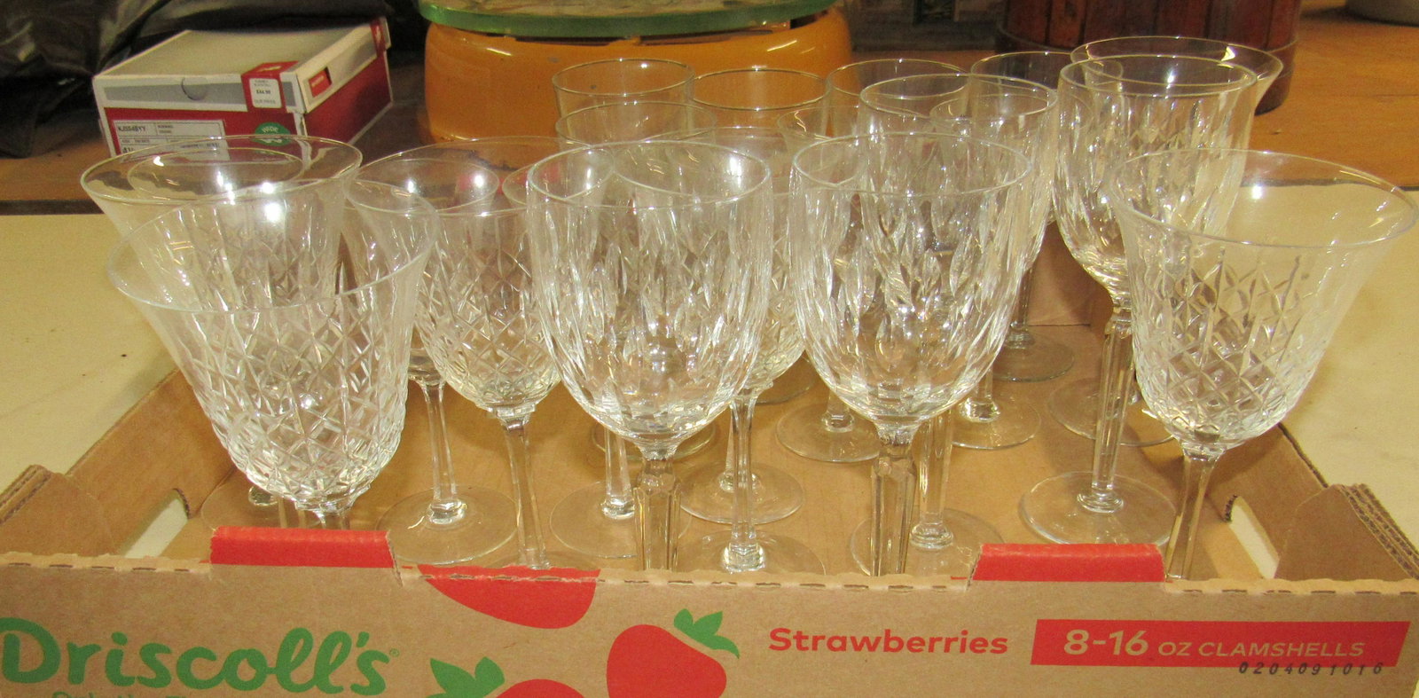 Lenox and Misc Crystal Wine Glasses: Tallest is approx 8 1/4" tall
