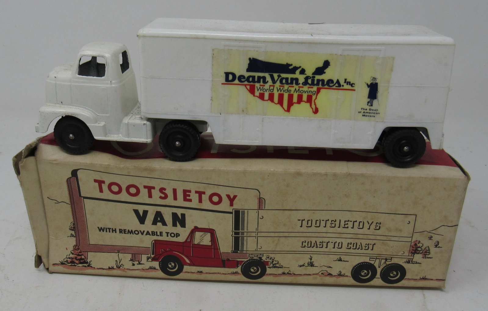 Tootsietoy Dean Van Lines Tractor Trailer Toy Truck: Approx 8 1/2" long