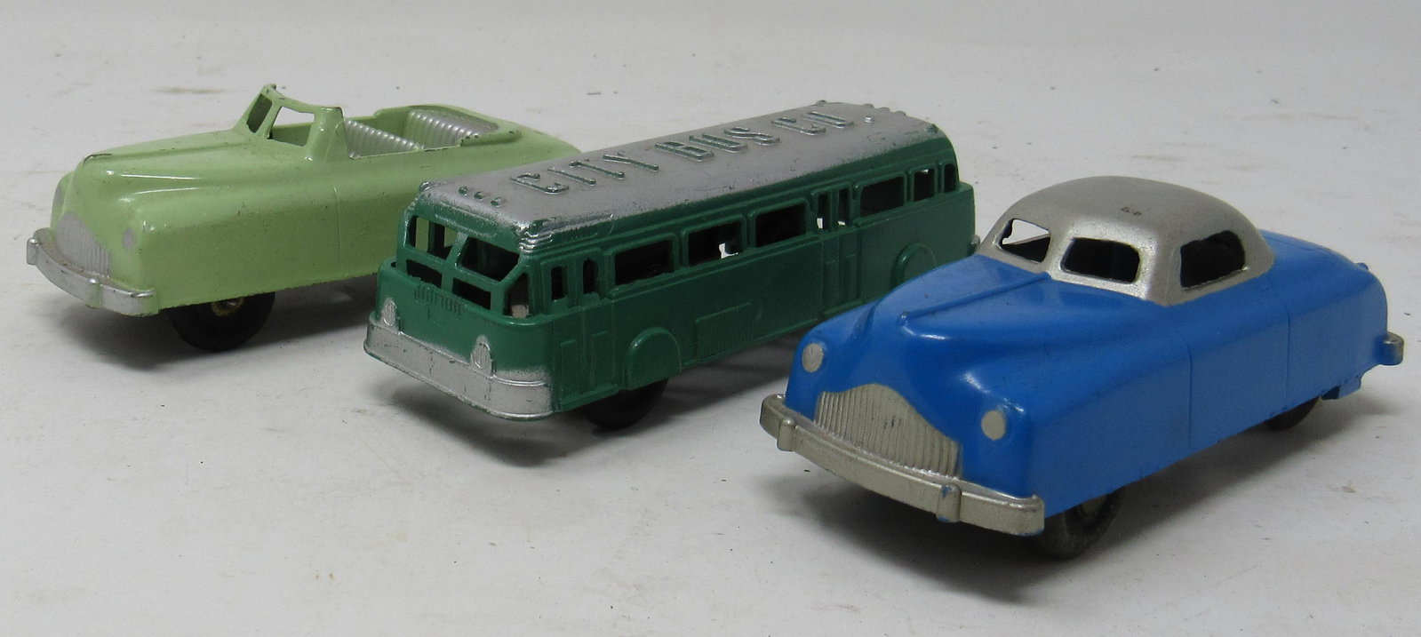 Renwal Friction Cars and City Bus Co.: Approx 4 1/4" long.