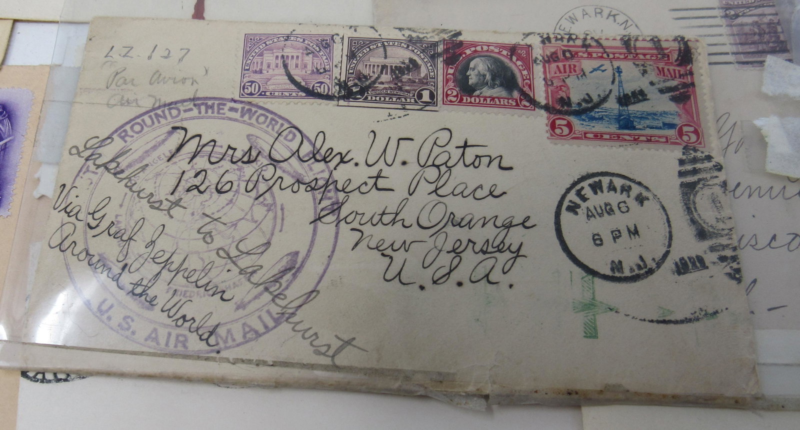 Graf Zeppelin Envelope with Letter Stamps: Getting all pictured