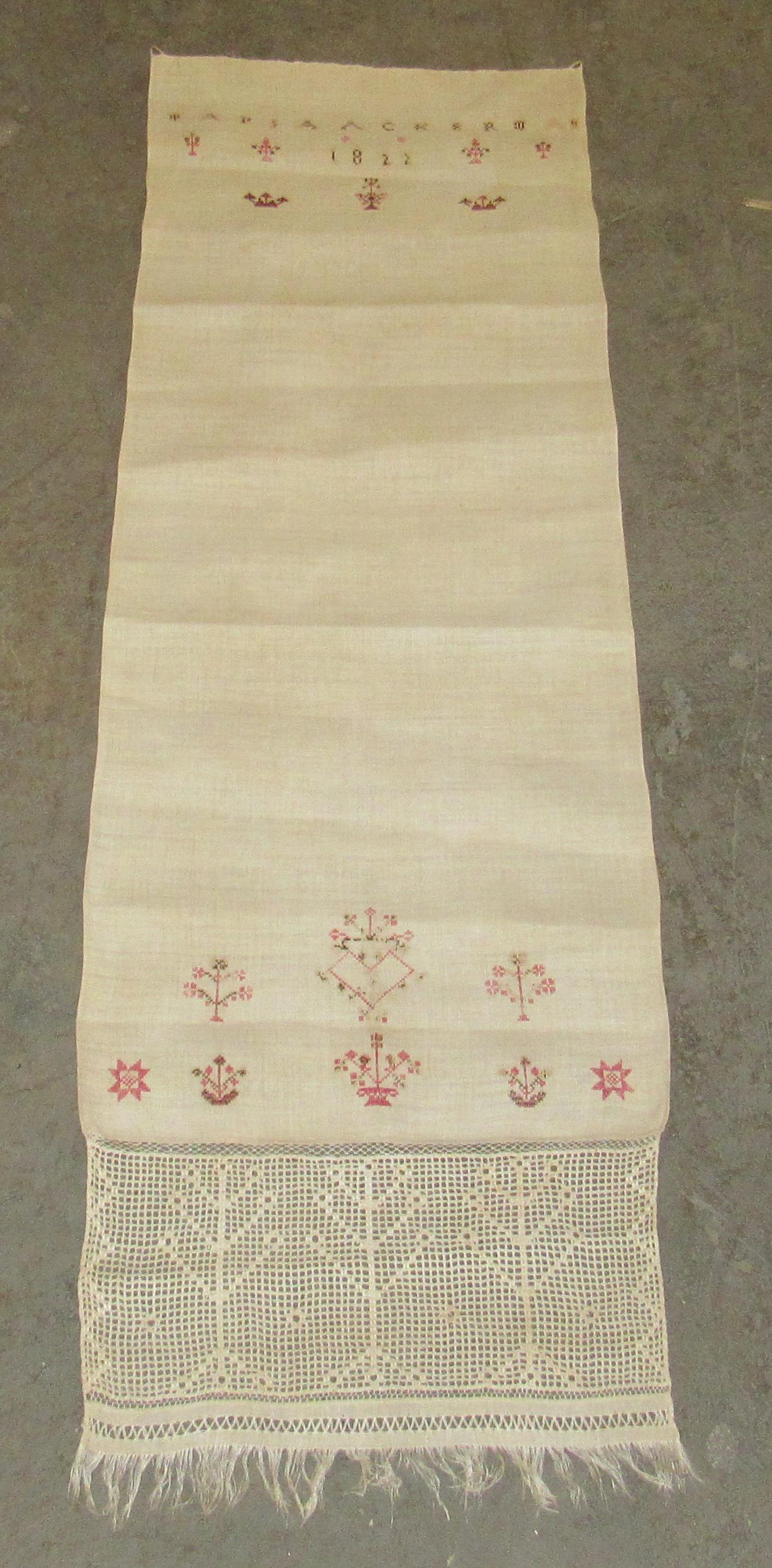 1822 Ackerman Bergen Co NJ Show Towel: Apprx 15 1/2" x 49"