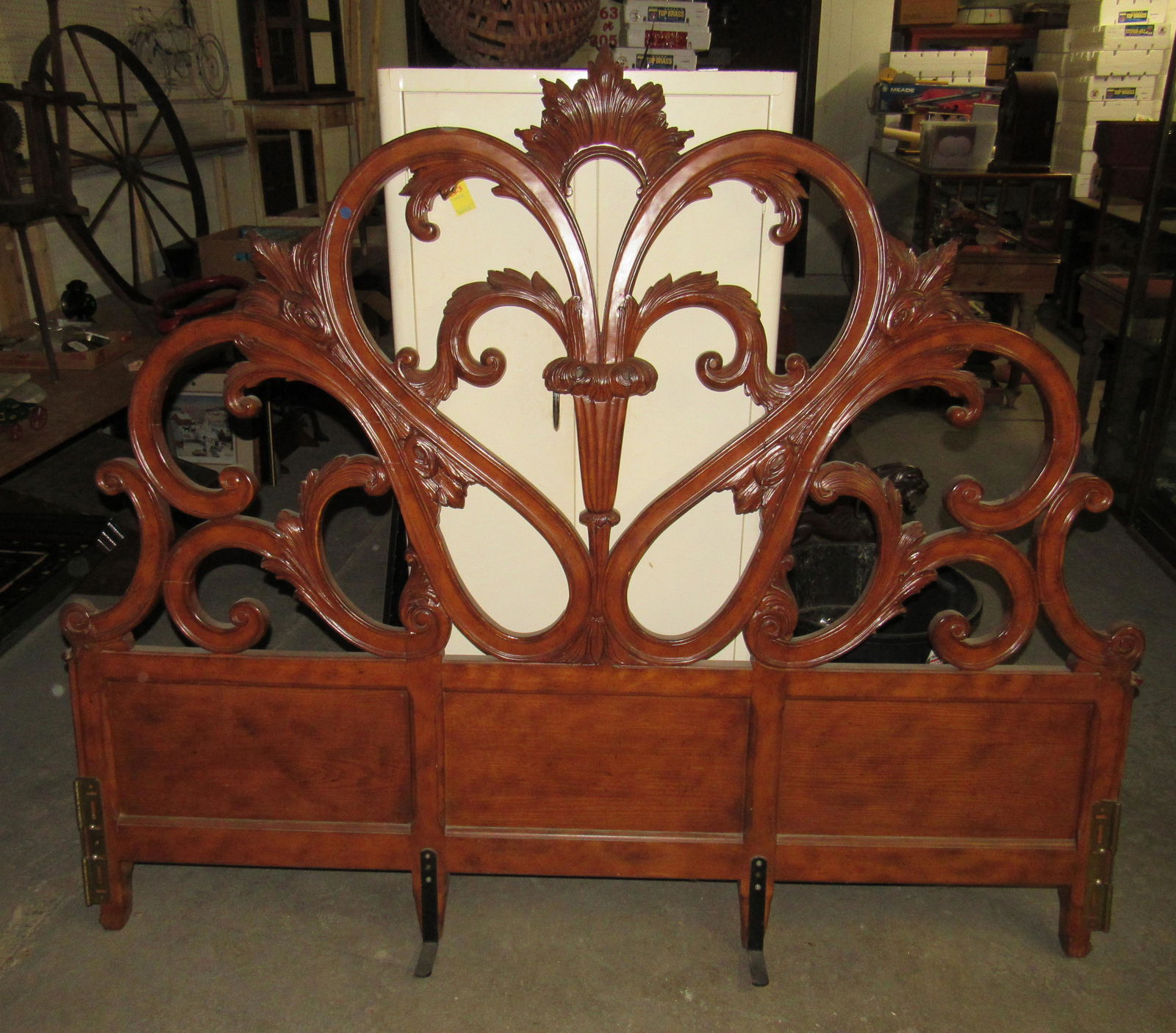 Headboard: Approx 78" wide. Heavy !