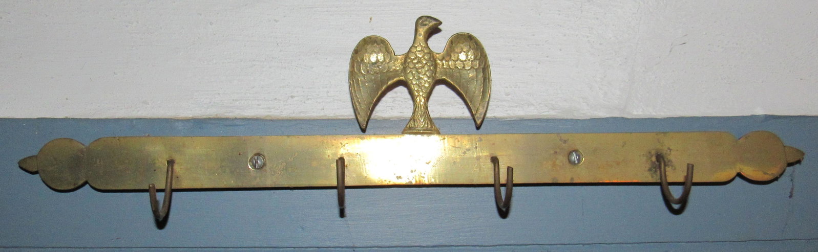Brass Eagle Candle Hanger / Key Chain Holder: Approx 15 1/2" long