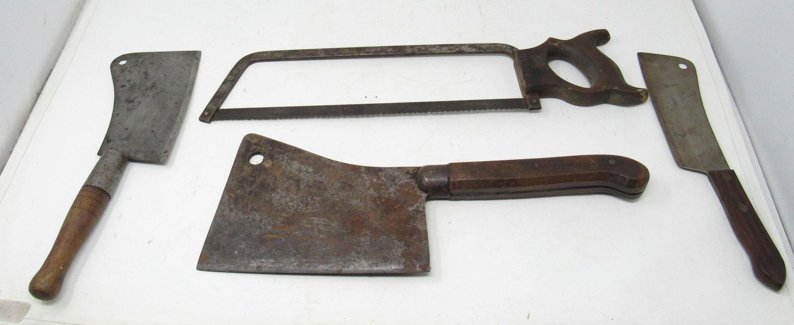 Meat Saw & Cleavers Hoffman WAO & Super Edge: Largest ( WAO ) is approx 16" long.