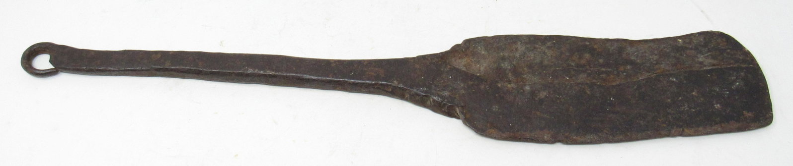 Primitive Wrought Iron Butchers Axe: Approx 3 3/8" x 21" long