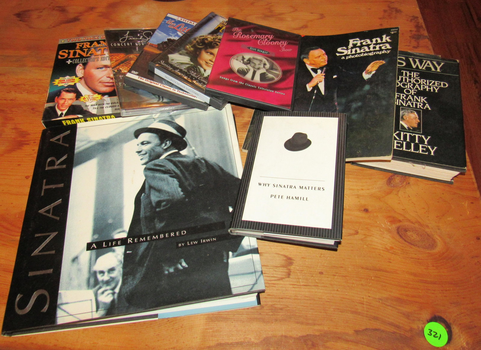 Frank Sinatra Books and CD's: We do not visually inspect all items in this lot. Sold as is, as pictured
