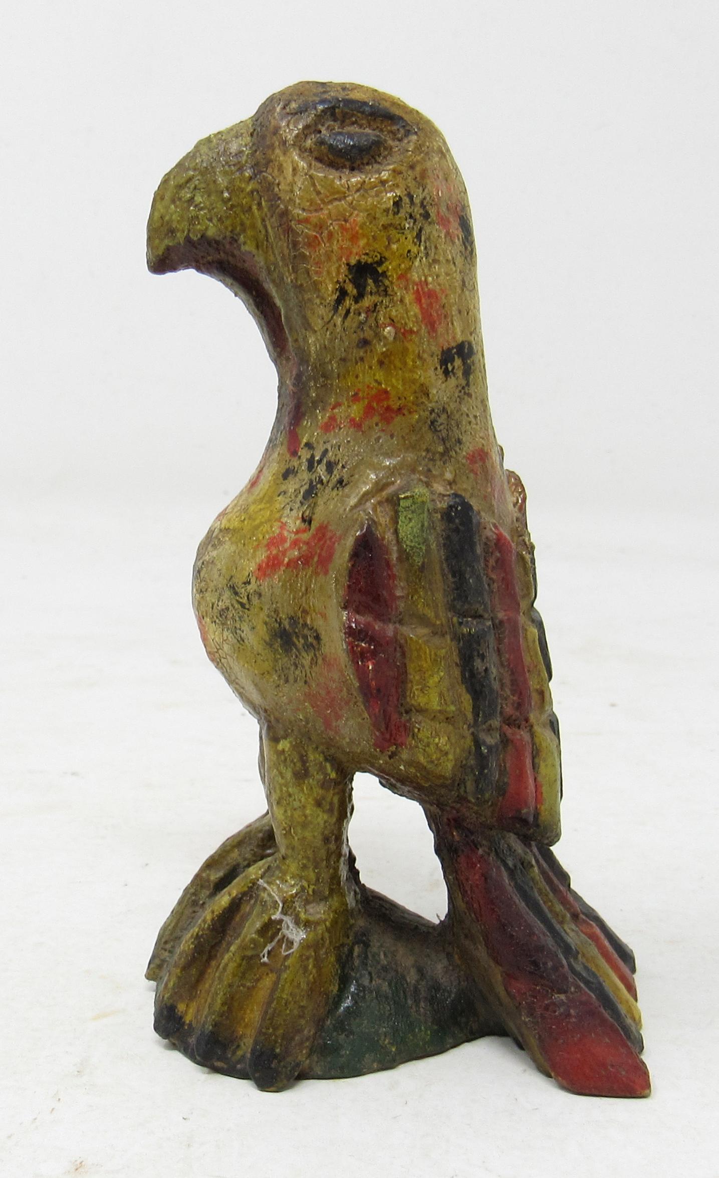 Wood Carved Bird Att. To Robert Stauffer Schimmel Style: Approx 4" tall. It is not signed. It is attributed to Stauffer