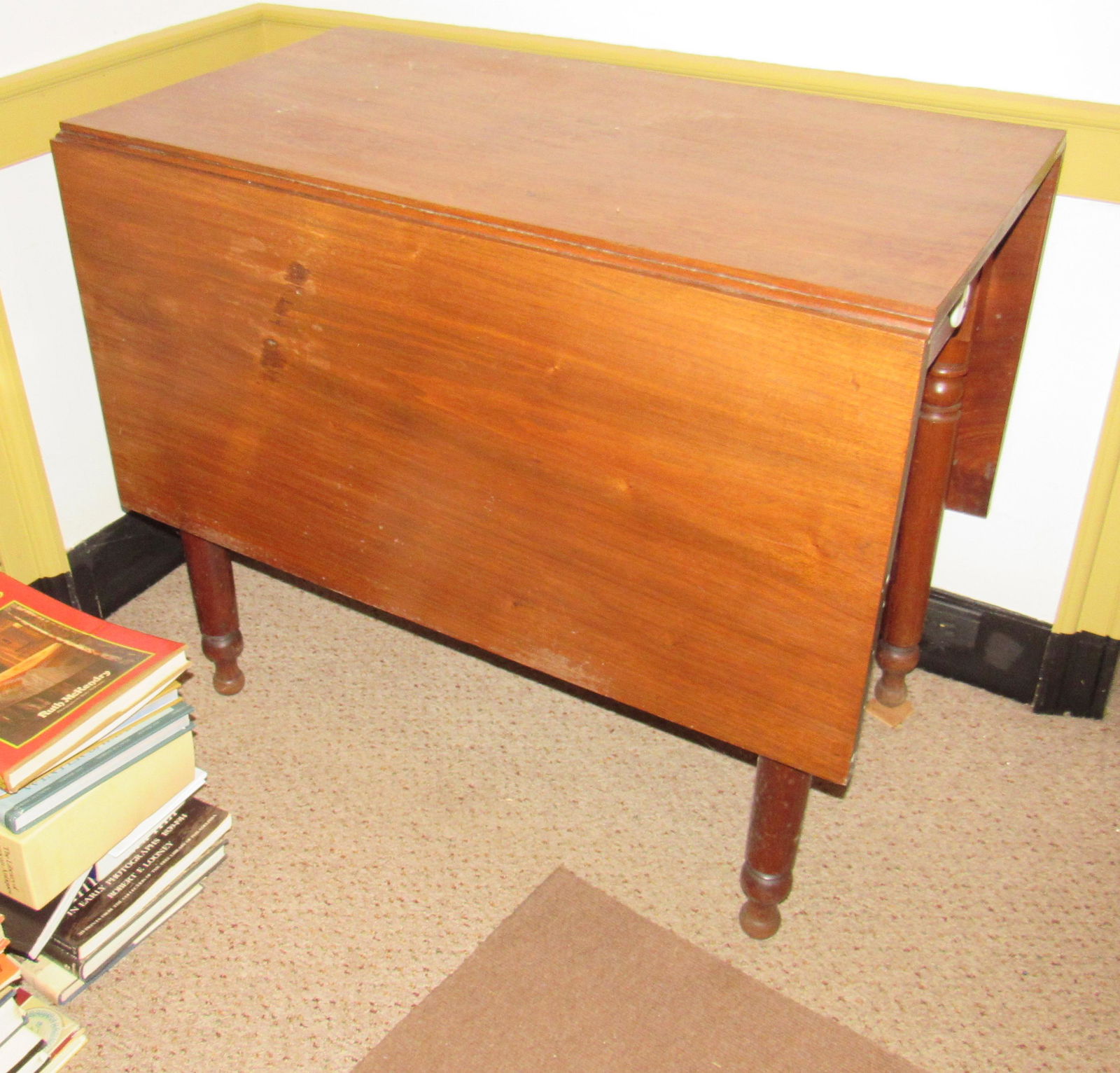 One Drawer Drop Leaf Table: Approx 20 1/2" ( Closed) x 36" x 29 1/2" tall